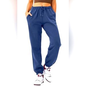 AUTOMET Women’s Fleece Lined Sweatpants Baggy Cinch Bottom Lounge Pants